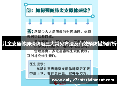 儿童支原体肺炎防治三大常见方法及有效预防措施解析